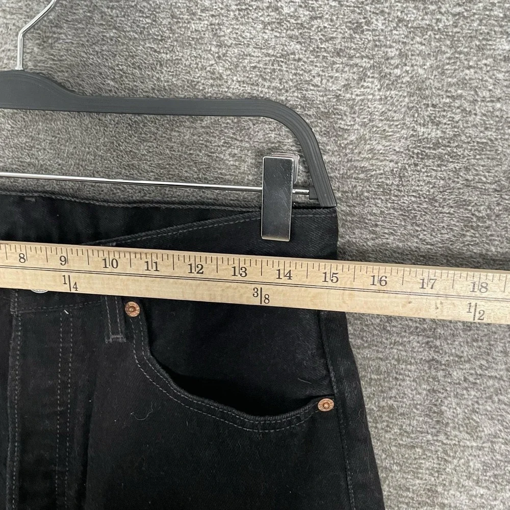 Vtg Levis 501 Jeans Men 31x30 Dark Black Button Fly Straight Leg Denim Pants 90s